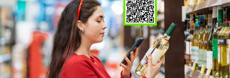 QR code vin et valeurs nutritionnelles