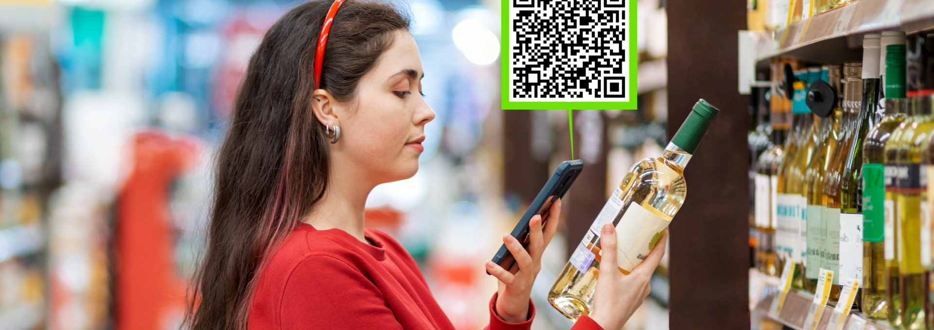 QR code vin et valeurs nutritionnelles